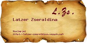 Latzer Zseraldina névjegykártya